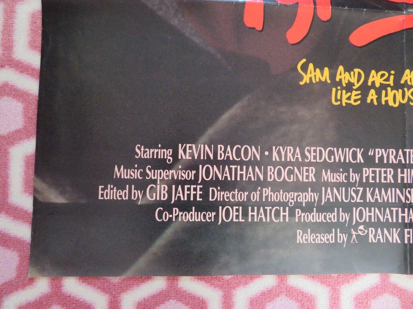 PYRATES FOLDED US ONE SHEET POSTER KEVIN BACON KYRA SEDGWICK 1991 Movie posters