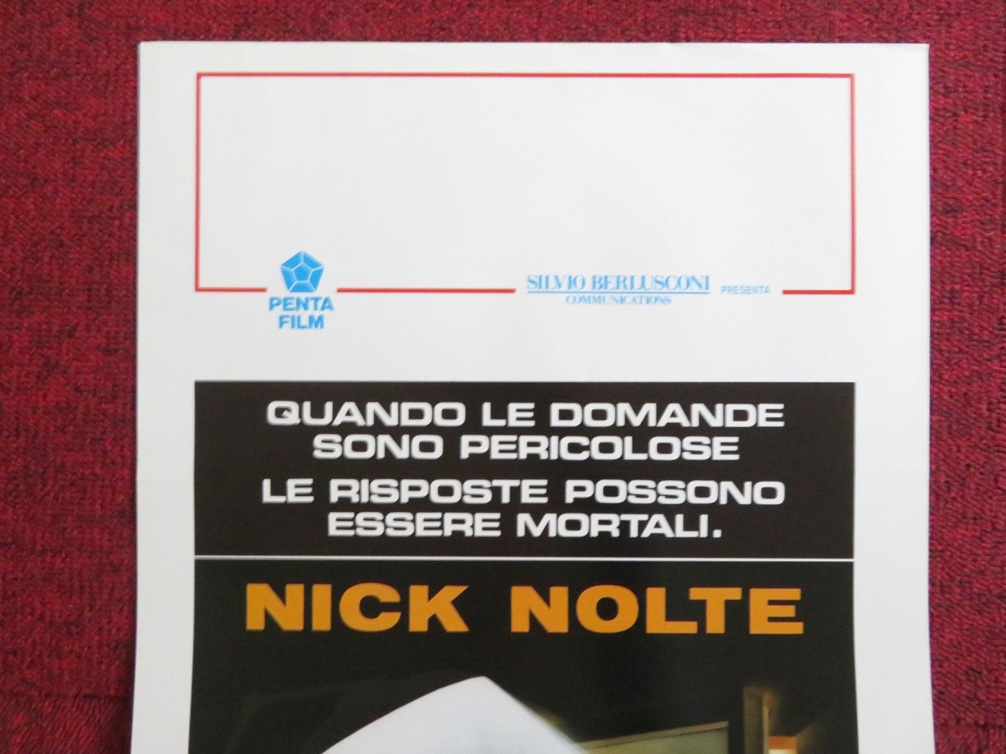 Q&A ITALIAN LOCANDINA POSTER NICK NOLTE TIMOTHY HUTTON 1990 Rendezvous Cinema Movie posters