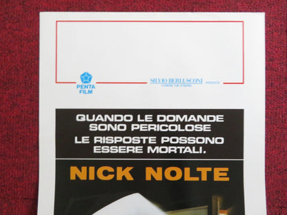 Q&A ITALIAN LOCANDINA POSTER NICK NOLTE TIMOTHY HUTTON 1990 Rendezvous Cinema Movie posters