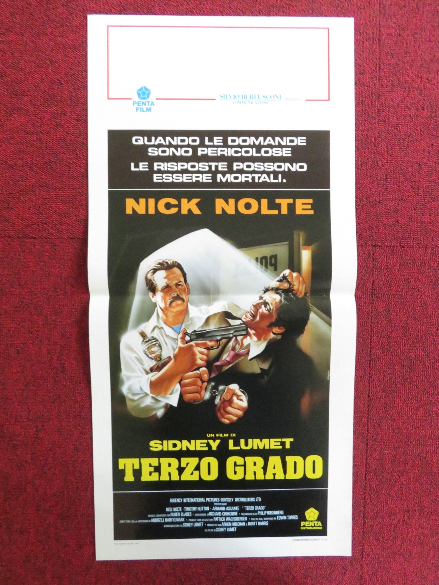 Q&A ITALIAN LOCANDINA POSTER NICK NOLTE TIMOTHY HUTTON 1990 Rendezvous Cinema Movie posters
