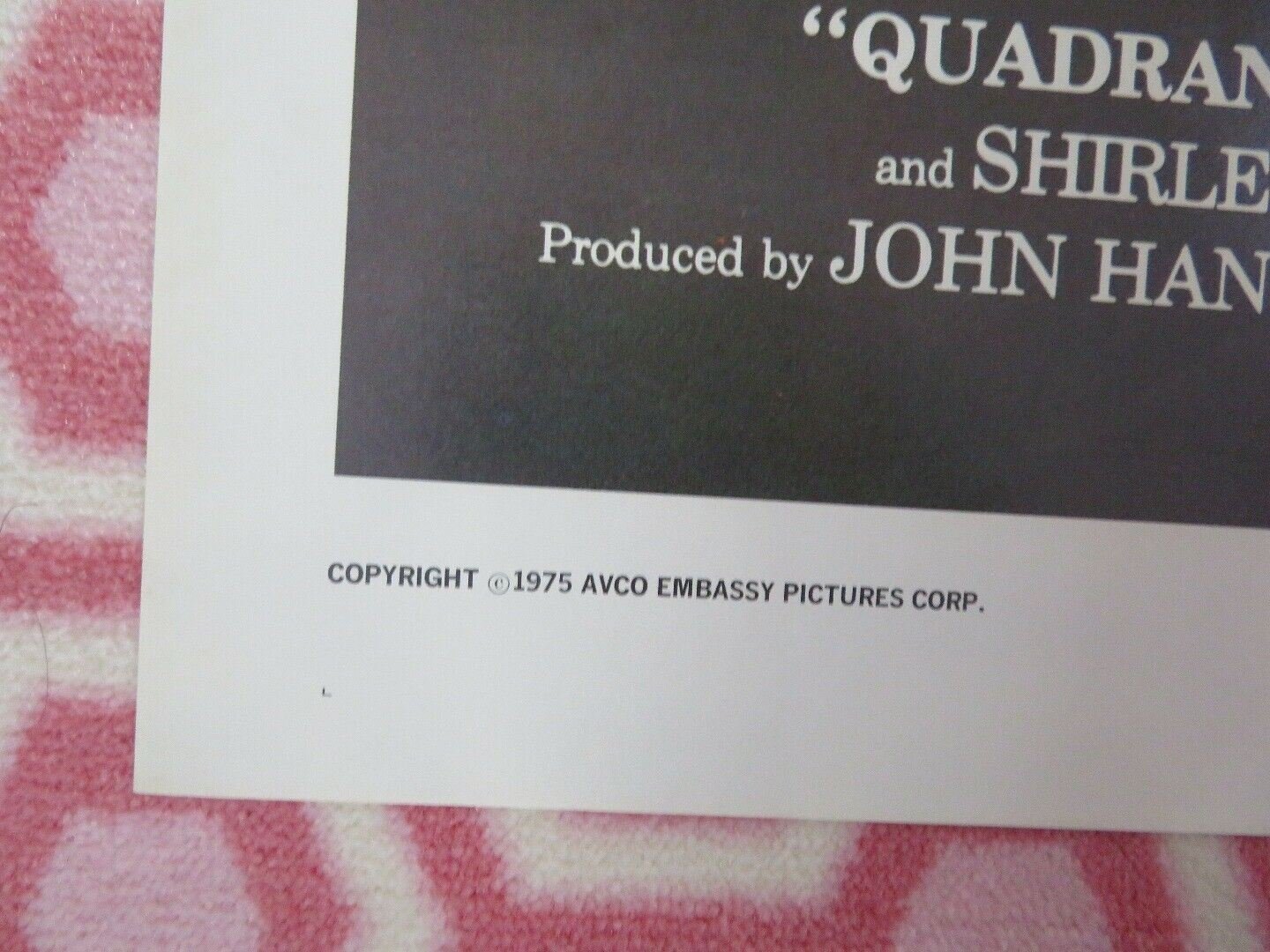 QUADRANGLE / SECRETS US ONE SHEET POSTER JACQUELINE BISSET ROBERT POWELL 1975 Movie posters