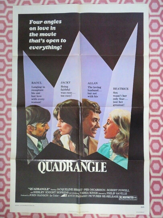 QUADRANGLE / SECRETS US ONE SHEET POSTER JACQUELINE BISSET ROBERT POWELL 1975 Movie posters