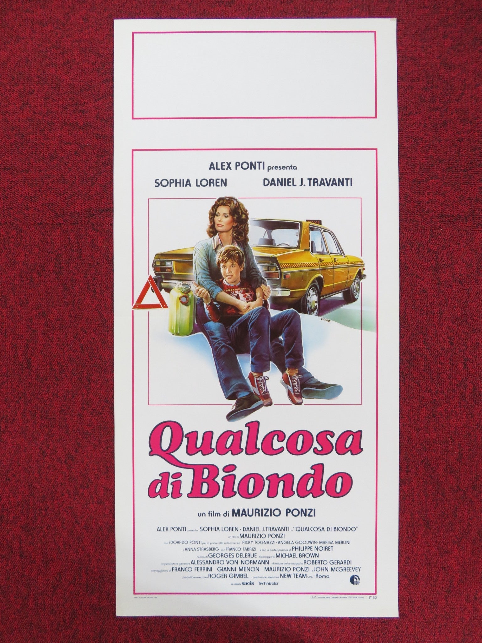 QUALCOSA DI BIONDO ITALIAN LOCANDINA POSTER SOPHIA LOREN DANIEL J. TRAVANTI 1985 Rendezvous Cinema Movie posters