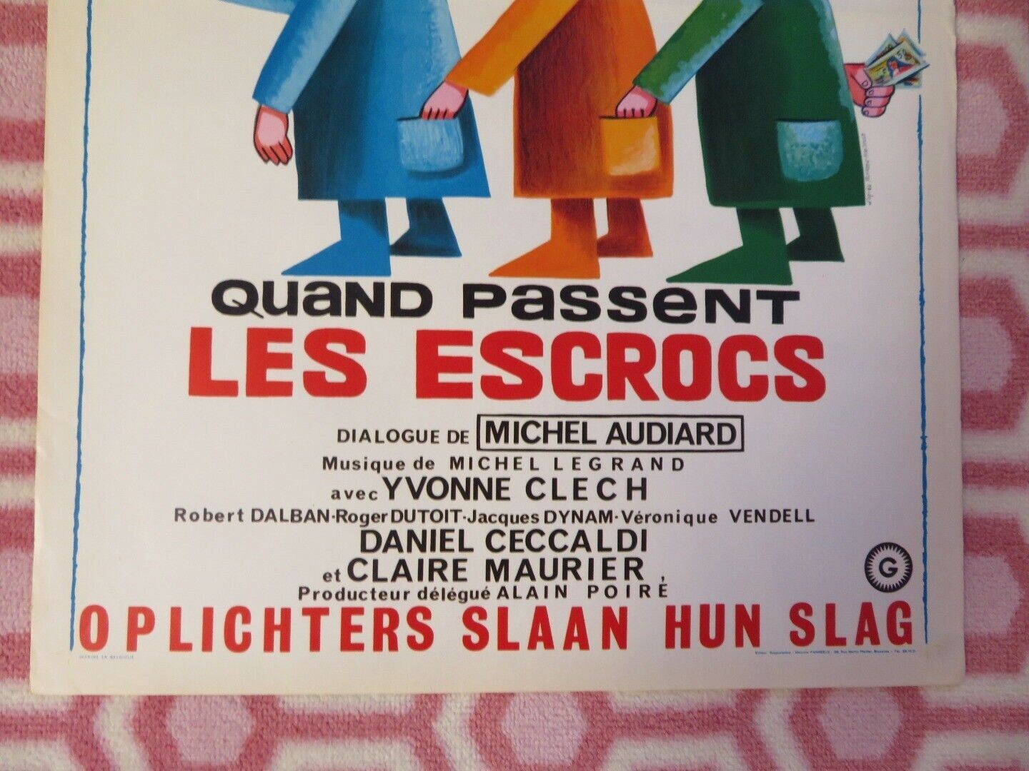 QUAND PASSENT LES ESCROCS/ When the Pheasants Pass BELGIUM (21.5"x14.5") 1965 Movie posters