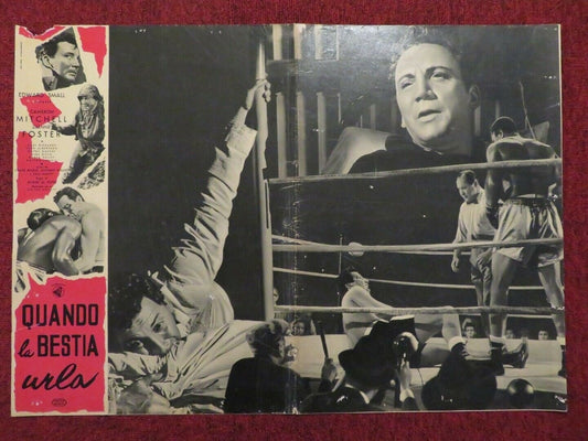 QUANDO LA BESTIA / MONKEY ON MY BACK ITALIAN FOTOBUSTA POSTER CAMERON MITCHELL Movie posters