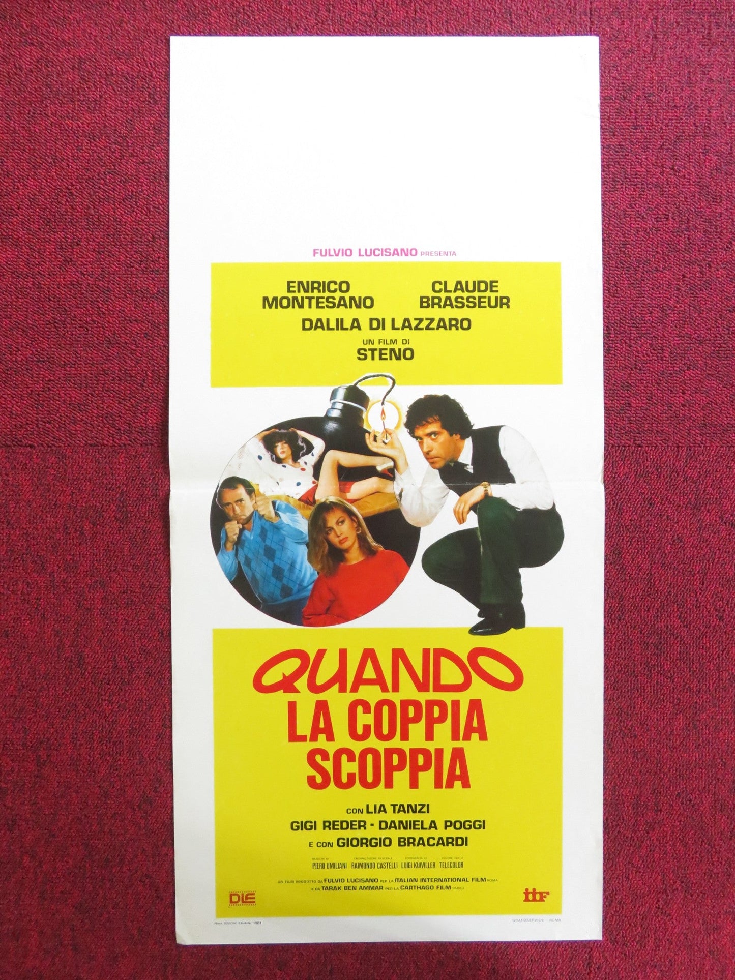 QUANDO LA COPPIA SCOPPIA ITALIAN LOCANDINA POSTER ENRICO MONTESANO 1981 Rendezvous Cinema Movie posters