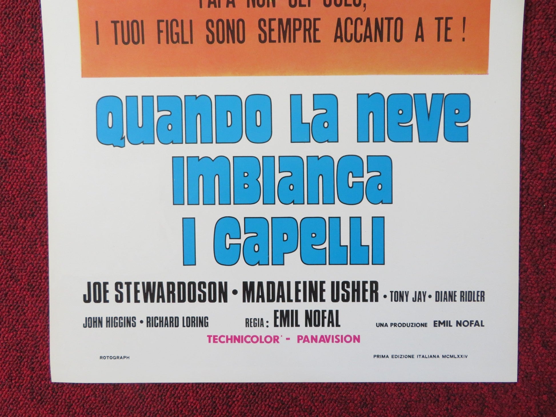 QUANDO LA NEVE IMBIANCA I CAPELLI ITALIAN LOCANDINA POSTER JOE STEWARDOSON 1974 Rendezvous Cinema Movie posters