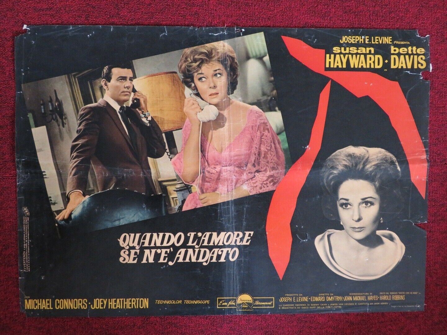 QUANDO L'AMORE SE N'E ANDATO / WHERE LOVE HAS GONE - A ITALIAN FOTOBUSTA POSTER - Rendezvous Cinema