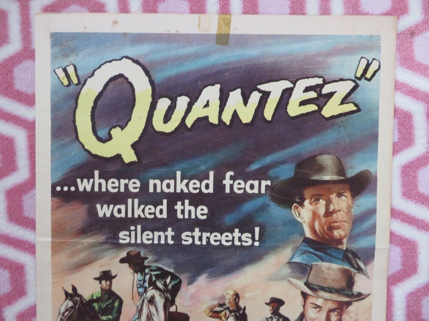 QUANTEZ US INSERT (14"x 36") POSTER FRED MACMURRAY DOROTHY MALONE 1957 Movie posters