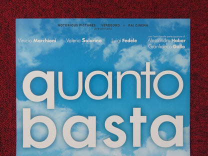 QUANTO BASTA ITALIAN LOCANDINA (26.5"x12.5") POSTER VINICIO MARCHIONI 2018 Rendezvous Cinema Movie posters