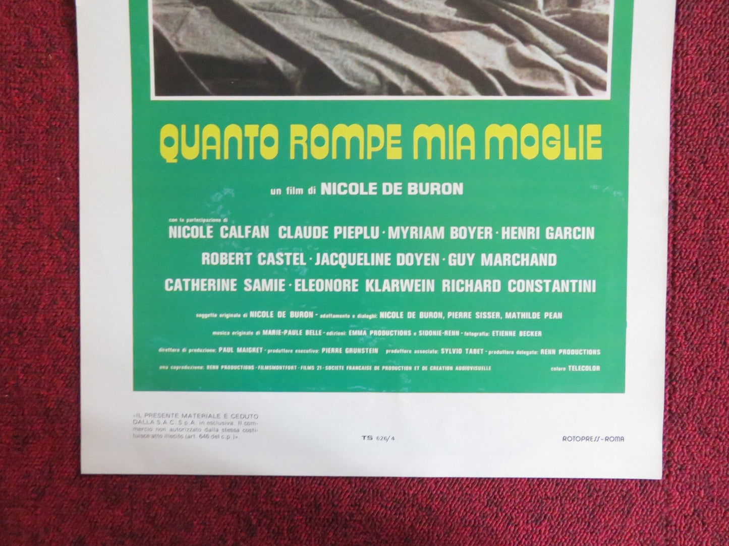 QUANTO ROMPE MIA MOGLIE - b ITALIAN LOCANDINA POSTER ANNIE GIRARDOT 1978 Rendezvous Cinema Movie posters