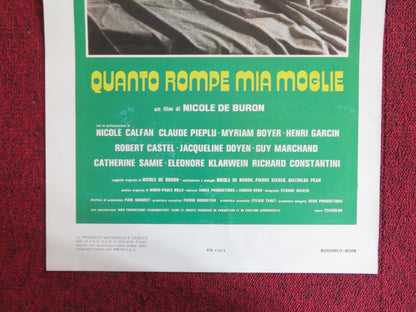 QUANTO ROMPE MIA MOGLIE - b ITALIAN LOCANDINA POSTER ANNIE GIRARDOT 1978 Rendezvous Cinema Movie posters
