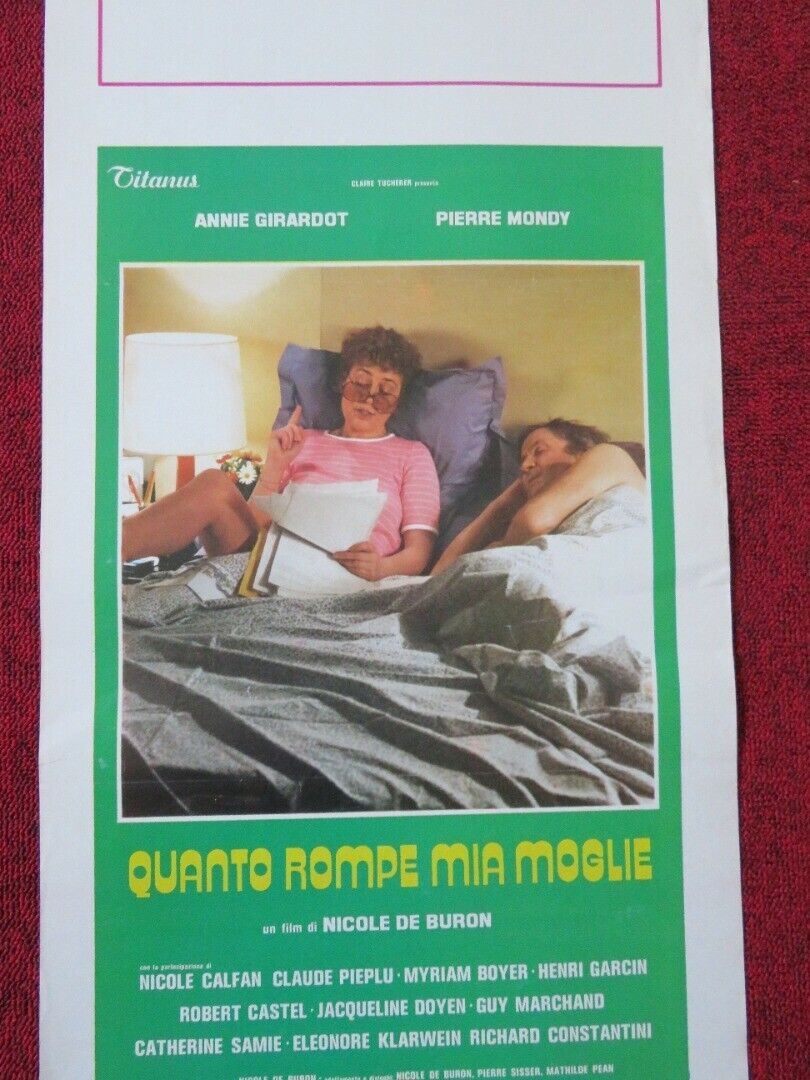 QUANTO ROMPE MIA MOGLIE ITALIAN LOCANDINA (27.5"x13") POSTER ANNIE GIRARDOT 1978 Movie posters