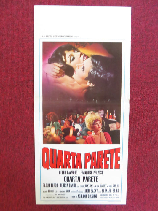 QUARTA PARETE ITALIAN LOCANDINA POSTER PETER LAWFORD FRANCOISE PREVOST 1969 Rendezvous Cinema Movie posters