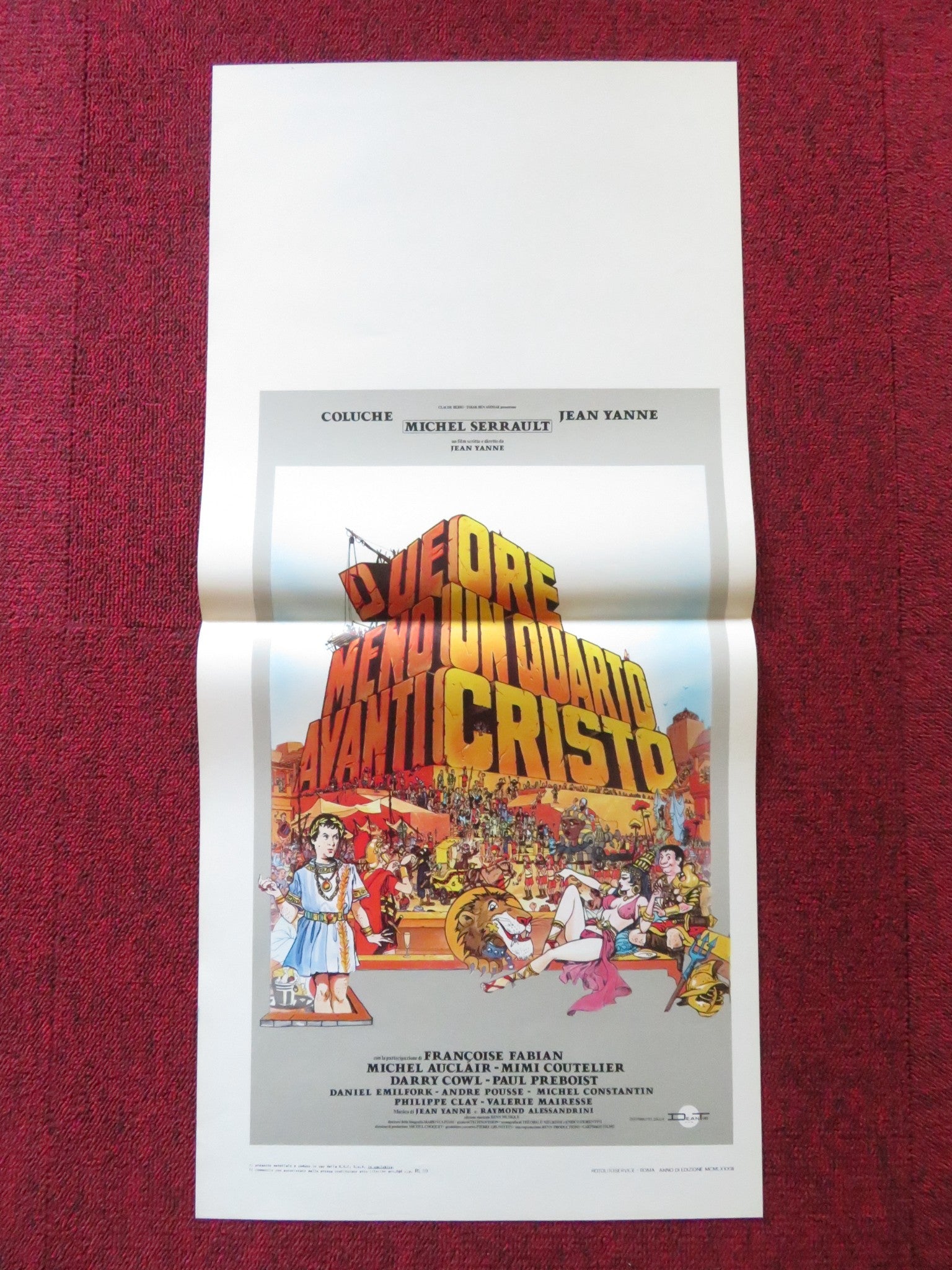 QUARTER TO TWO BEFORE JESUS CHRIST ITALIAN LOCANDINA POSTER COLUCHE MICHEL 1982 Rendezvous Cinema Movie posters