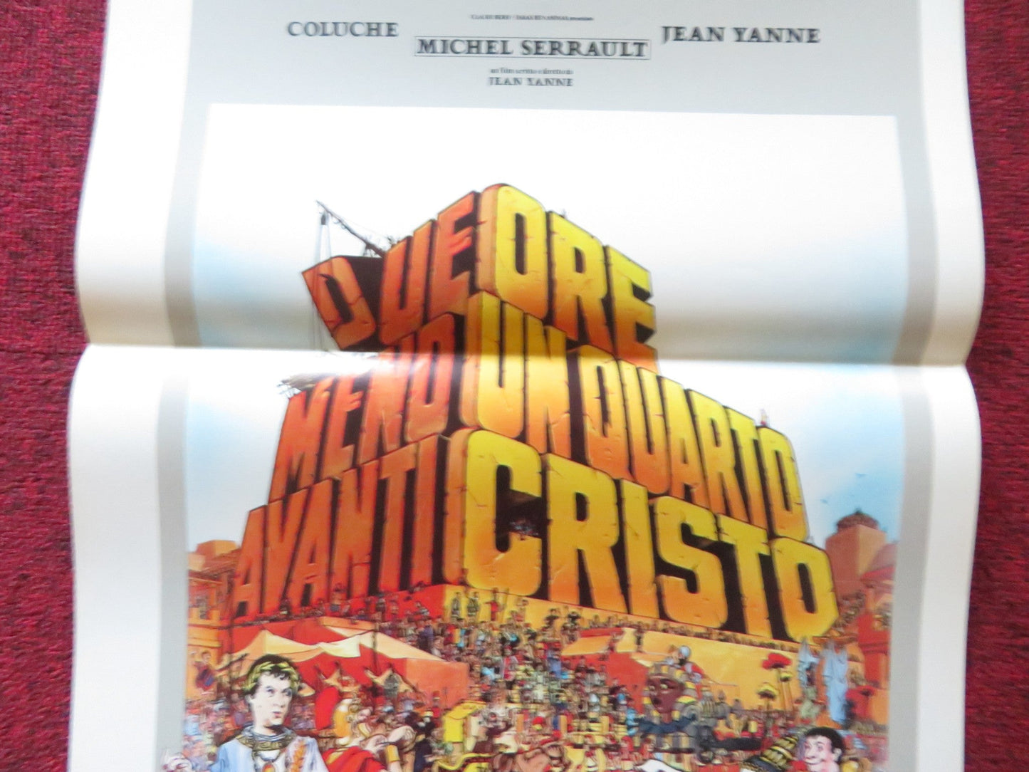 QUARTER TO TWO BEFORE JESUS CHRIST ITALIAN LOCANDINA POSTER COLUCHE MICHEL 1982 Rendezvous Cinema Movie posters