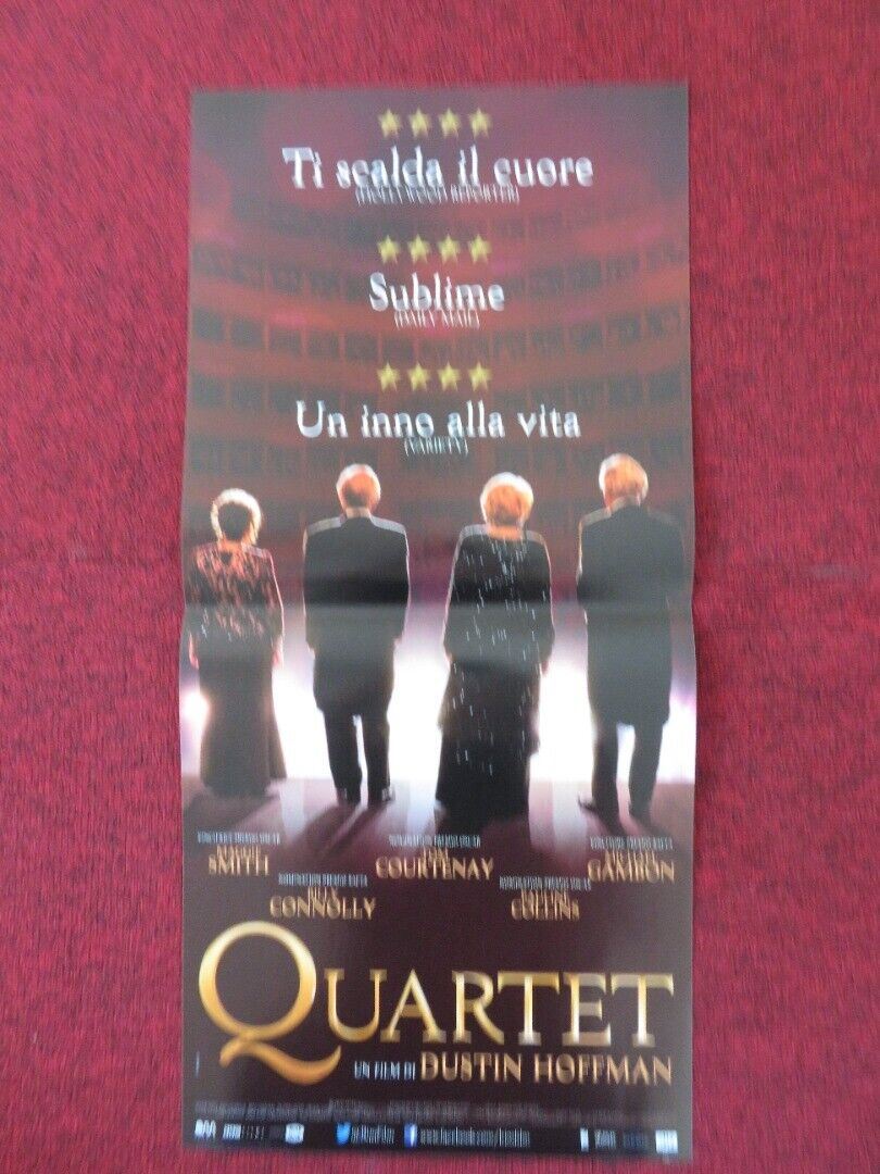 QUARTET ITALIAN LOCANDINA (26.5"x12.5") POSTER D HOFFMAN MAGGIE SMITH 2012 Rendezvous Cinema Movie posters