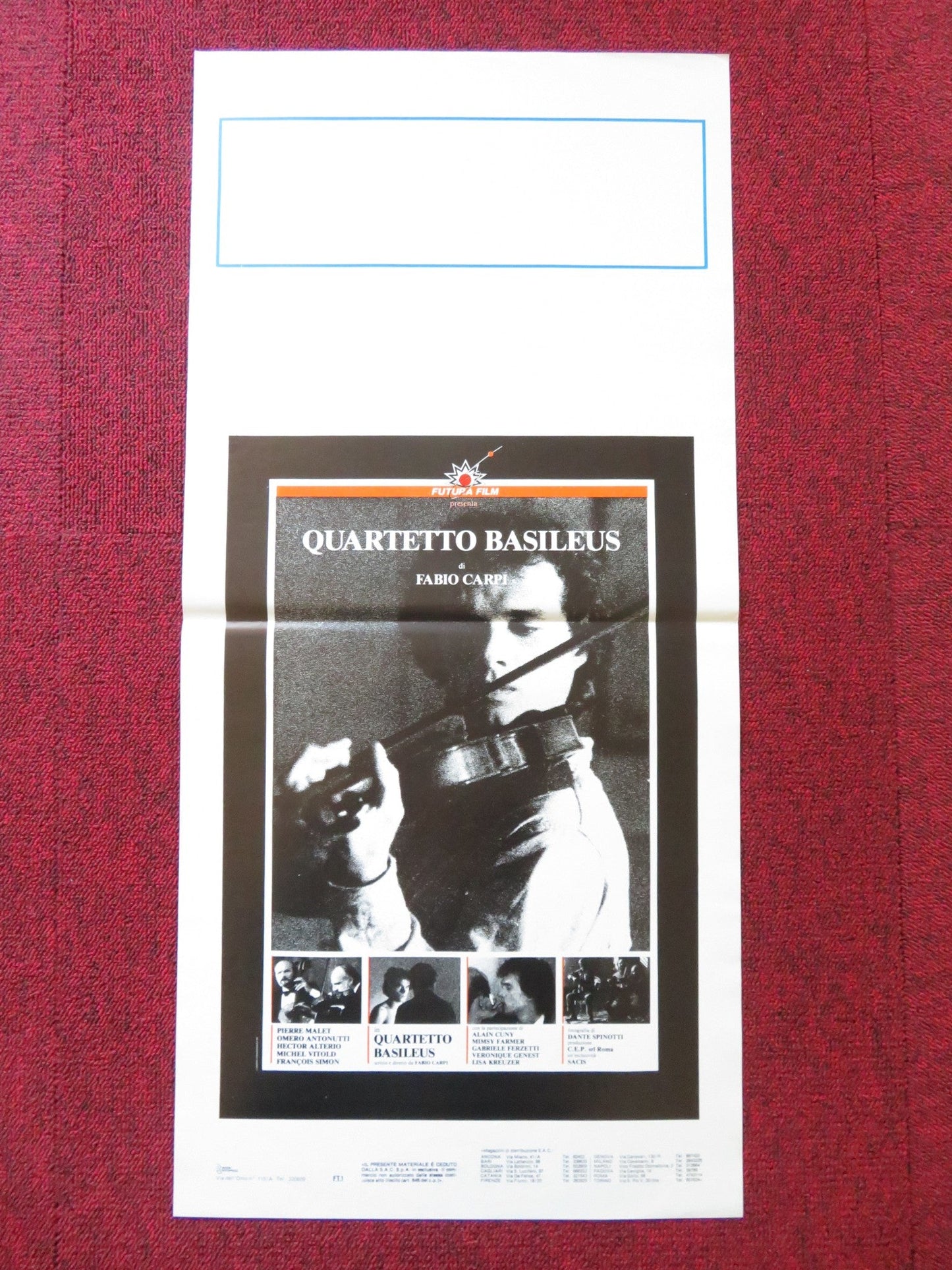 QUARTETTO BASILEUS ITALIAN LOCANDINA POSTER HECTOR ALTERIO OMERO ANTONUTTI 1982 Rendezvous Cinema Movie posters