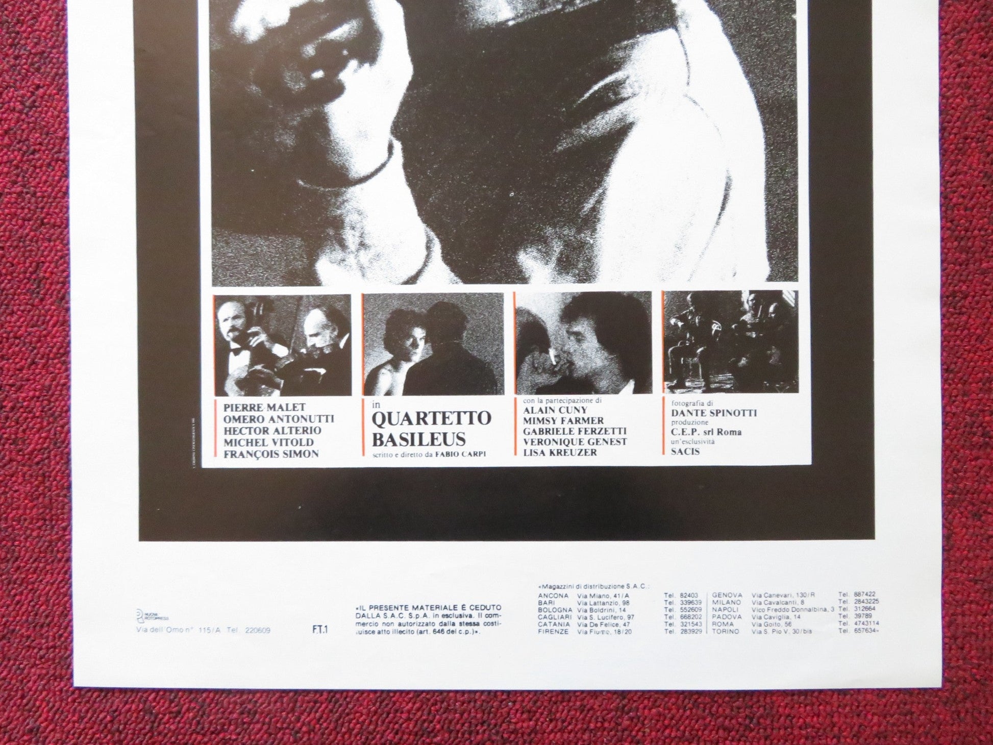 QUARTETTO BASILEUS ITALIAN LOCANDINA POSTER HECTOR ALTERIO OMERO ANTONUTTI 1982 Rendezvous Cinema Movie posters