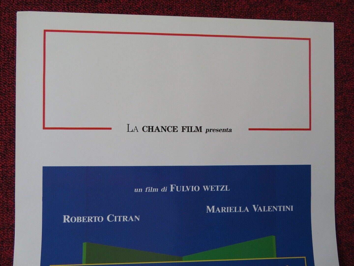 QUATTRO FIGLI UNICI ITALIAN LOCANDINA (27.5"x13") POSTER ROBERTO CITRAN 1992 - Rendezvous Cinema