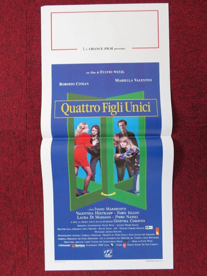 QUATTRO FIGLI UNICI ITALIAN LOCANDINA (27.5"x13") POSTER ROBERTO CITRAN 1992 - Rendezvous Cinema
