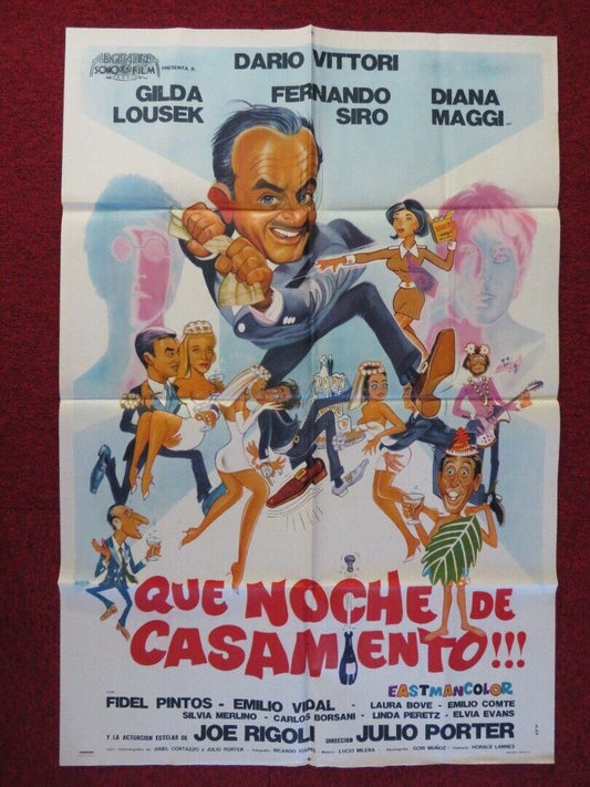 QUE NOCHE DE CASAMIENTO ARGENTINA ONE SHEET POSTER DARIO VITTORI GILDA LOUSEK - Rendezvous Cinema