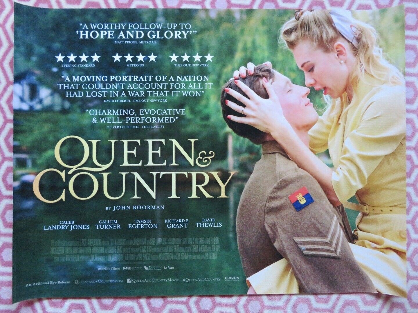 QUEEN & COUNTRY QUAD (30"x 40") ROLLED POSTER CALEB LANDRY JONES RICHARD E.GRANT Movie posters
