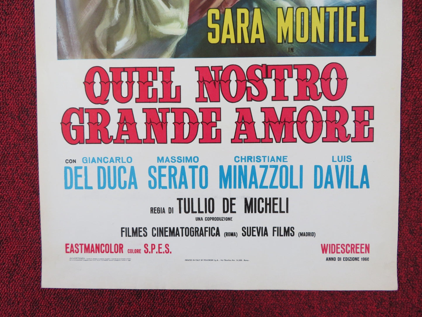 QUEL NOSTRO GRANDE AMORE ITALIAN LOCANDINA POSTER SARA MONTIEL1966 Rendezvous Cinema Movie posters