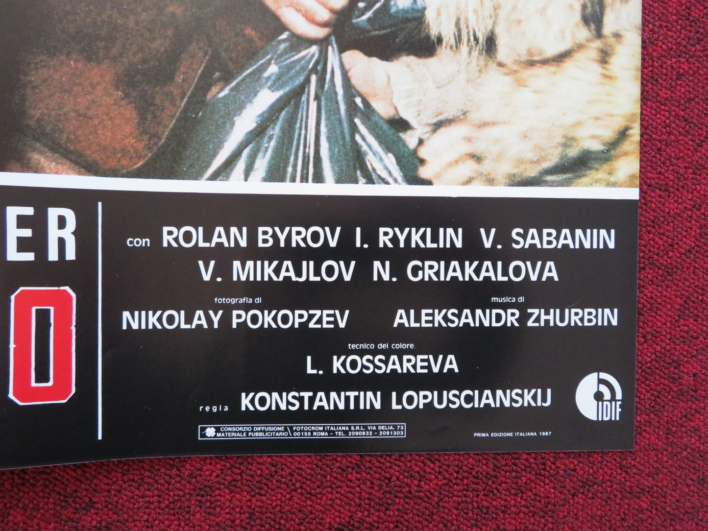 QUELL 'ULTIMO GIORNO - B ITALIAN FOTOBUSTA POSTER ROLAN BYROV IOSIF RYKLIN 1986 Rendezvous Cinema Movie posters