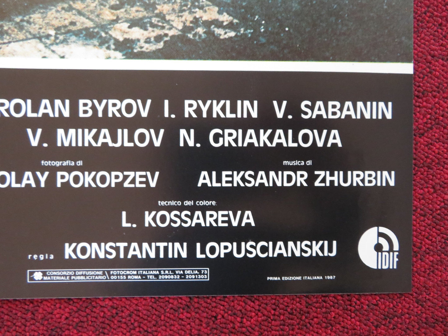 QUELL 'ULTIMO GIORNO - C ITALIAN FOTOBUSTA POSTER ROLAN BYROV IOSIF RYKLIN 1986 Rendezvous Cinema Movie posters