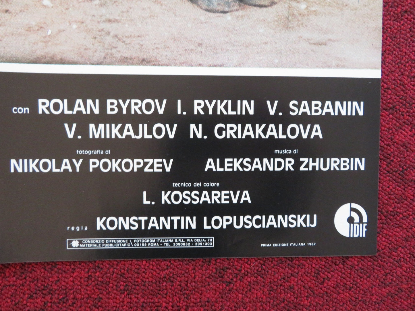 QUELL 'ULTIMO GIORNO - E ITALIAN FOTOBUSTA POSTER ROLAN BYROV IOSIF RYKLIN 1986 Rendezvous Cinema Movie posters