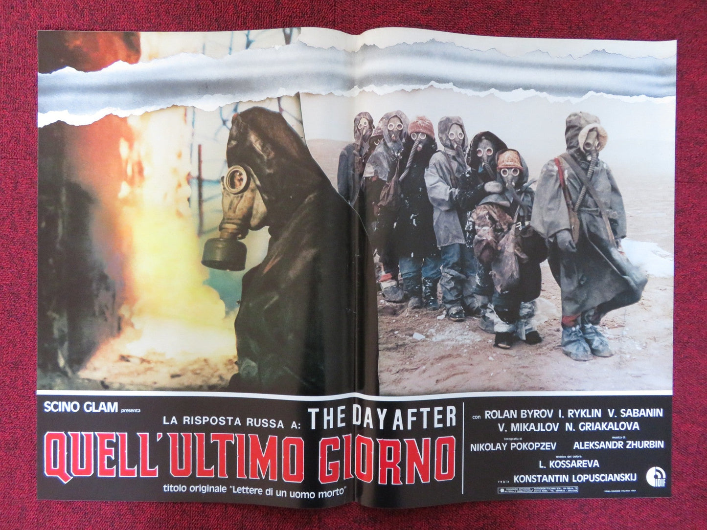 QUELL 'ULTIMO GIORNO - E ITALIAN FOTOBUSTA POSTER ROLAN BYROV IOSIF RYKLIN 1986 Rendezvous Cinema Movie posters
