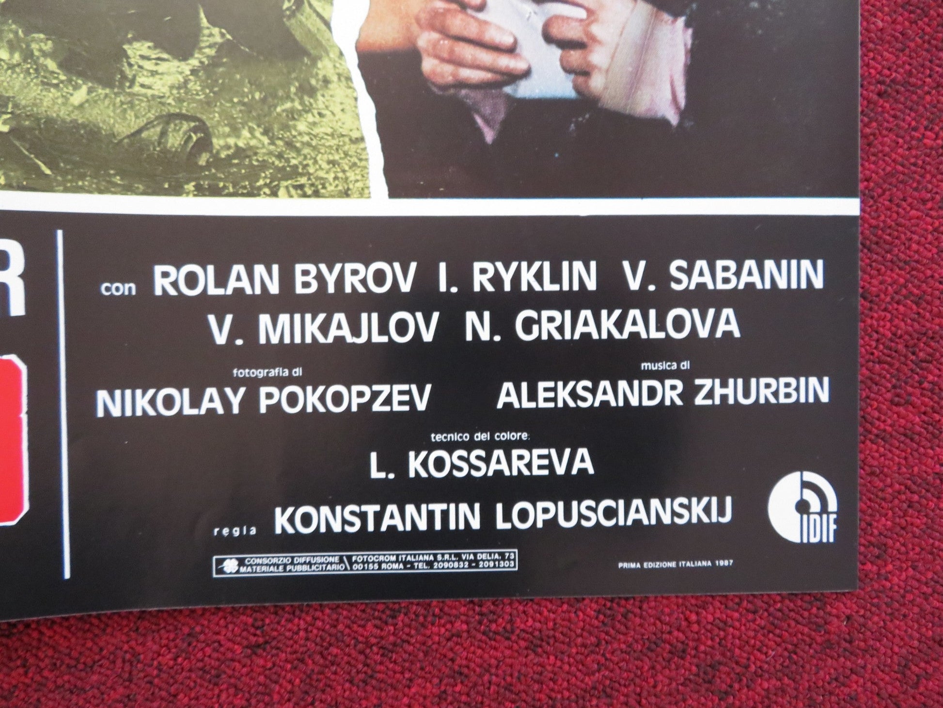 QUELL 'ULTIMO GIORNO - F ITALIAN FOTOBUSTA POSTER ROLAN BYROV IOSIF RYKLIN 1986 Rendezvous Cinema Movie posters