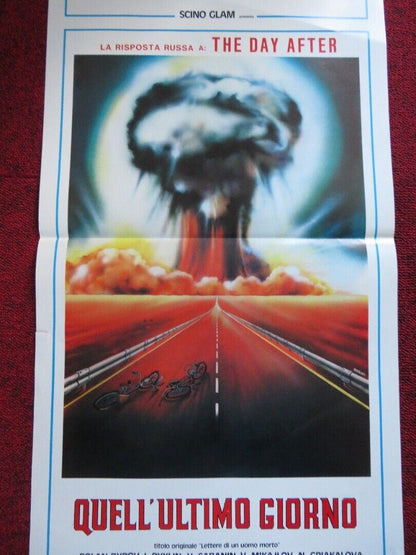 QUELL'ULTIMO GIORNO ITALIAN LOCANDINA (27.5"x13") POSTER ROLAN BYKOV 1987 Movie posters