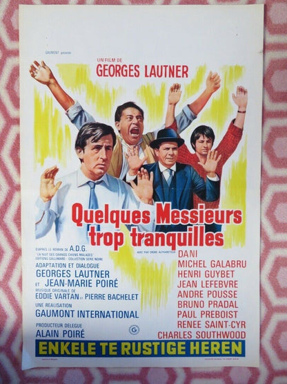 QUELQUES MESSIEURS TROP TRANQUILLES BELGIUM (21.5"x14.5") POSTER DANI 1973 Movie posters