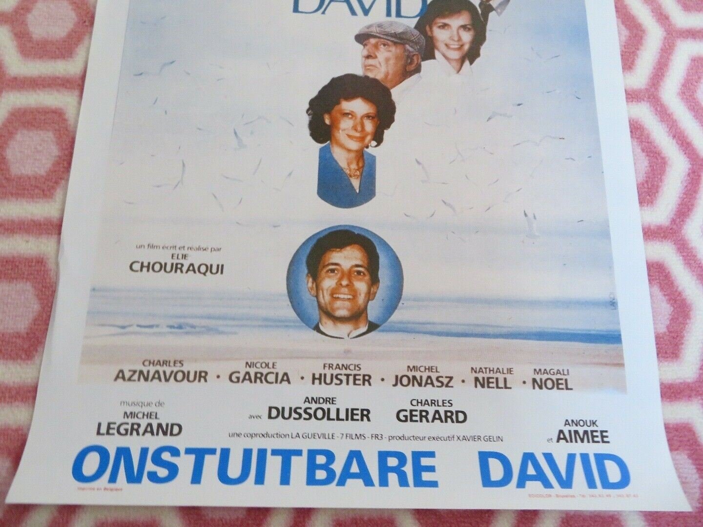 QU'EST - CE QUI FAIT COURIR DAVID BELGIUM (21.5"x 14.5") POSTER C.AZNAVOUR 1982 Movie posters