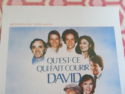 QU'EST - CE QUI FAIT COURIR DAVID BELGIUM (21.5"x 14.5") POSTER C.AZNAVOUR 1982 Movie posters