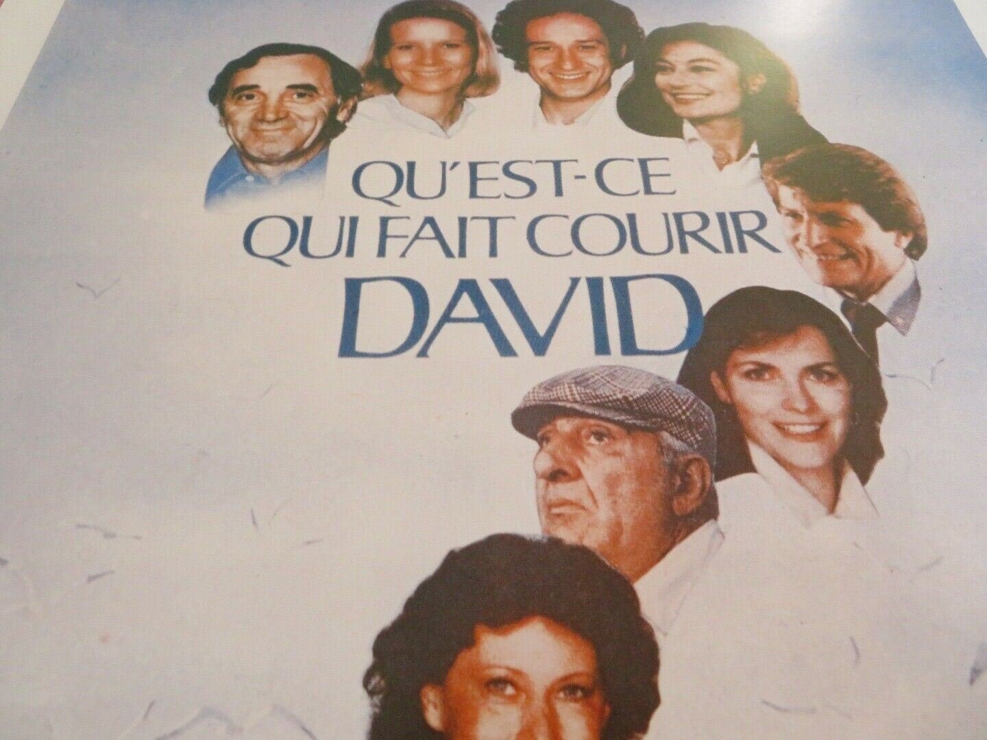 QU'EST - CE QUI FAIT COURIR DAVID BELGIUM (21.5"x 14.5") POSTER C.AZNAVOUR 1982 Movie posters