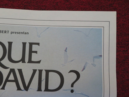 QU'EST - CE QUI FAIT COURIR DAVID FOLDED SPANISH POSTER CHARLES AZNAVOUR 1982 Rendezvous Cinema Movie posters