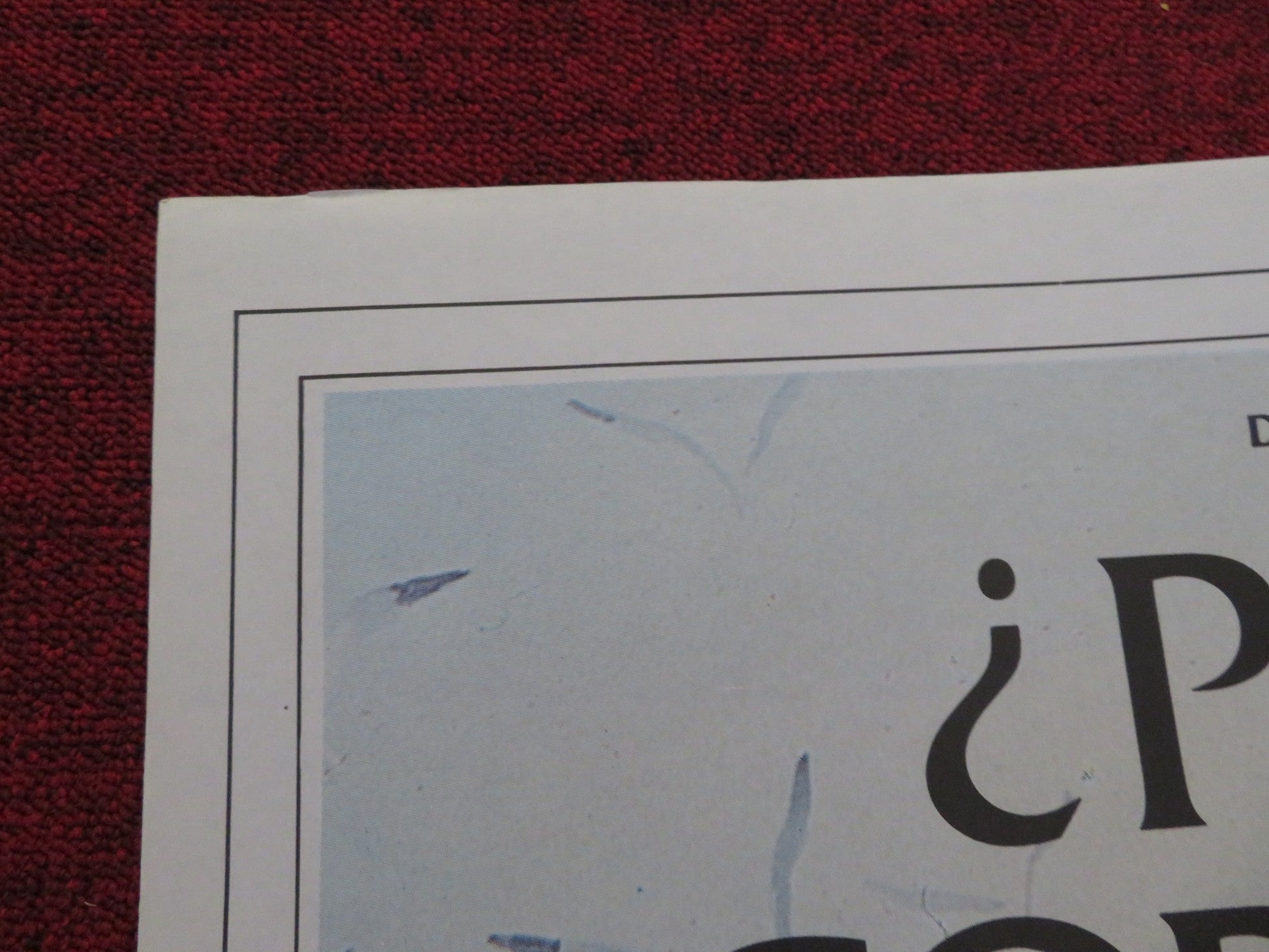 QU'EST - CE QUI FAIT COURIR DAVID FOLDED SPANISH POSTER CHARLES AZNAVOUR 1982 Rendezvous Cinema Movie posters