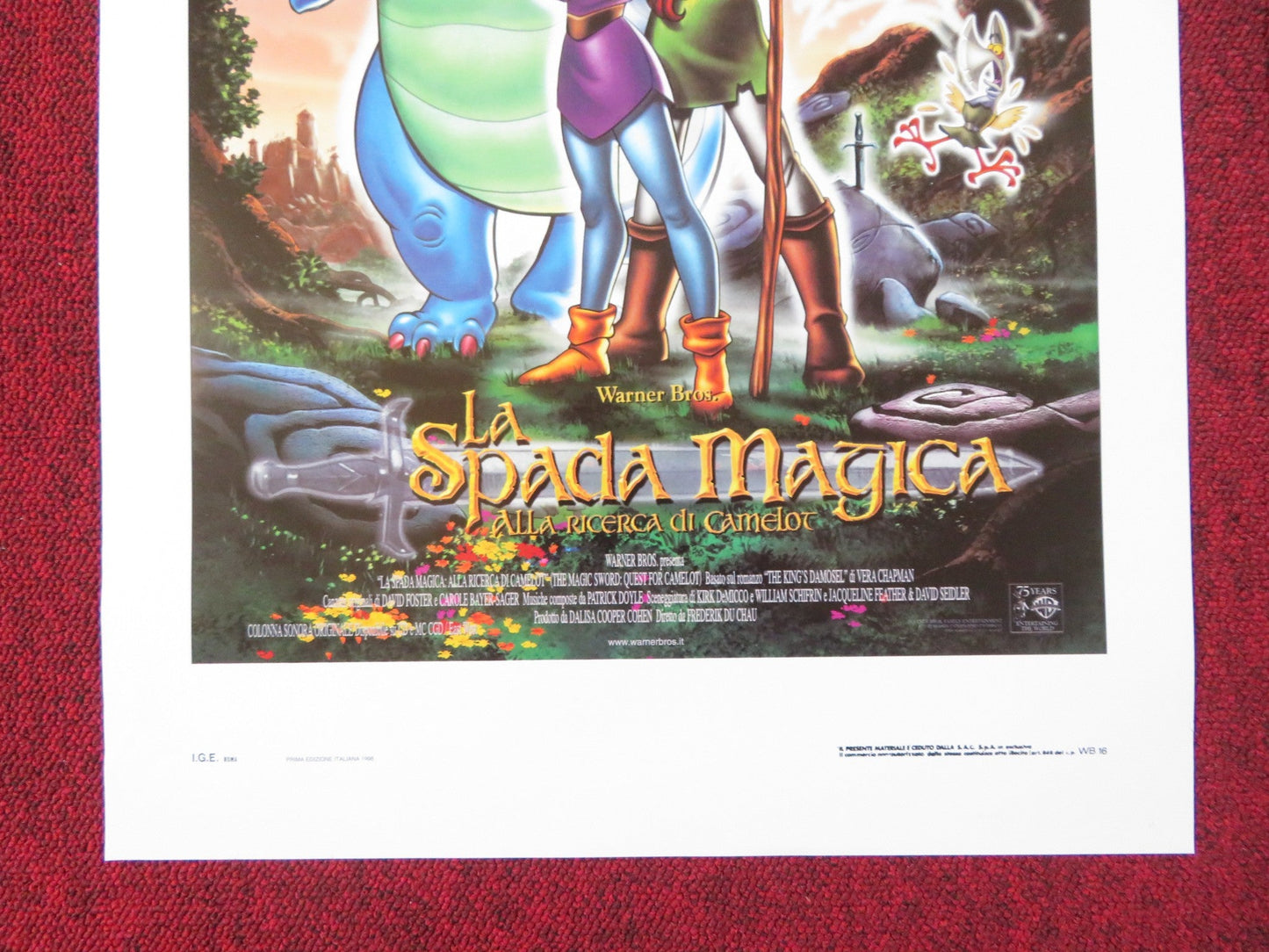 QUEST FOR CAMELOT ITALIAN LOCANDINA POSTER JESSALYN GILSIG GARY OLDMAN 1998 Rendezvous Cinema Movie posters