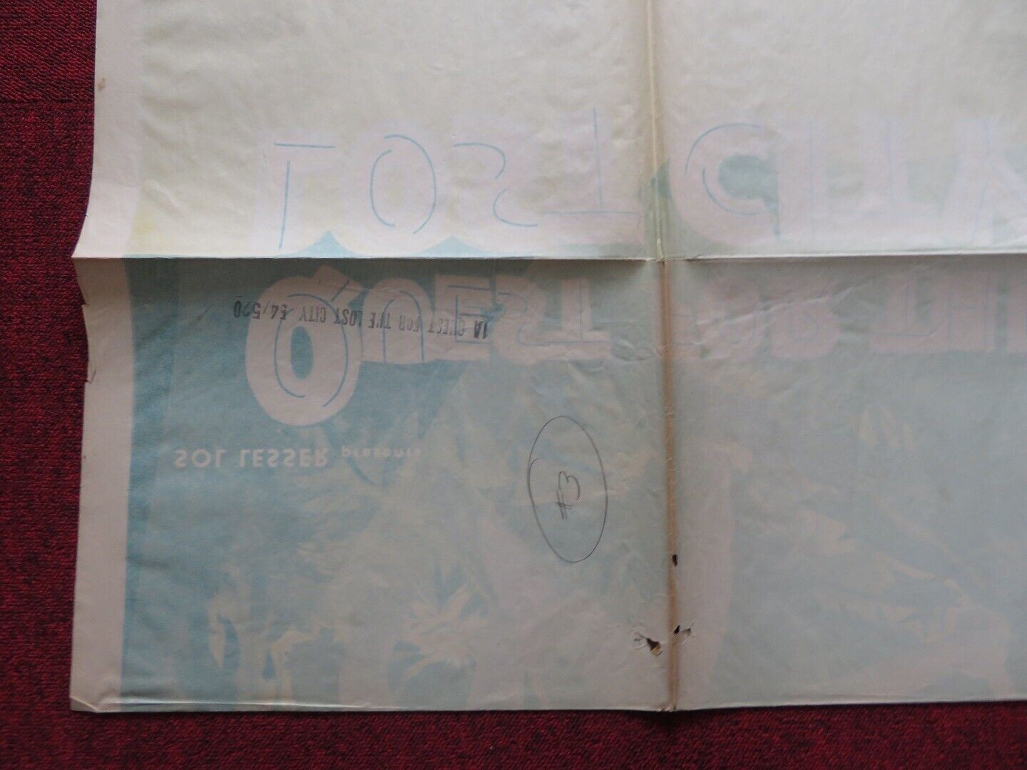 QUEST FOR THE LOST CITY FOLDED US ONE SHEET POSTER DANA LAMB GINGER LAMB 1954 - Rendezvous Cinema