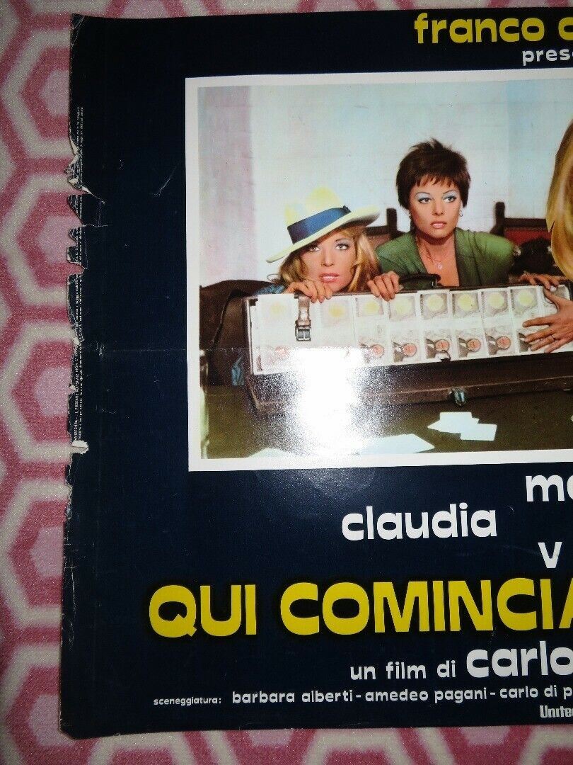 QUI COMINCIA L'AVVENTURA/ Blonde in Black Leather ITALIAN PHOTOBUSTA POSTER 1975 Movie posters