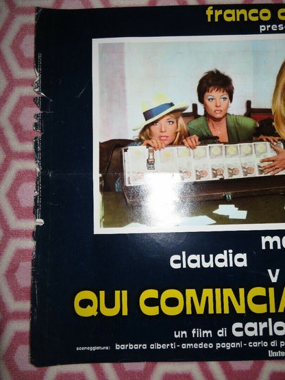 QUI COMINCIA L'AVVENTURA/ Blonde in Black Leather ITALIAN PHOTOBUSTA POSTER 1975 Movie posters