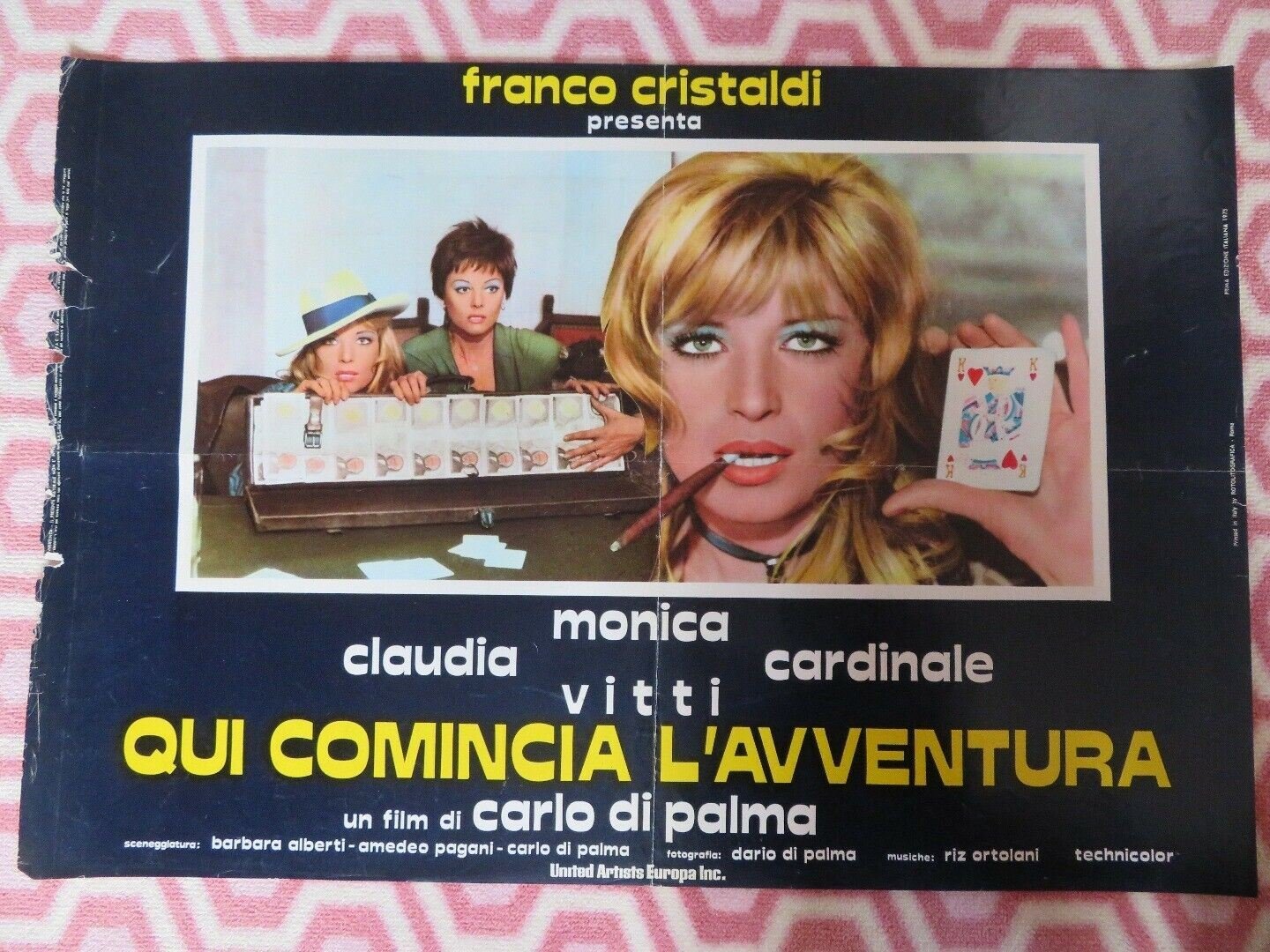 QUI COMINCIA L'AVVENTURA/ Blonde in Black Leather ITALIAN PHOTOBUSTA POSTER 1975 Movie posters