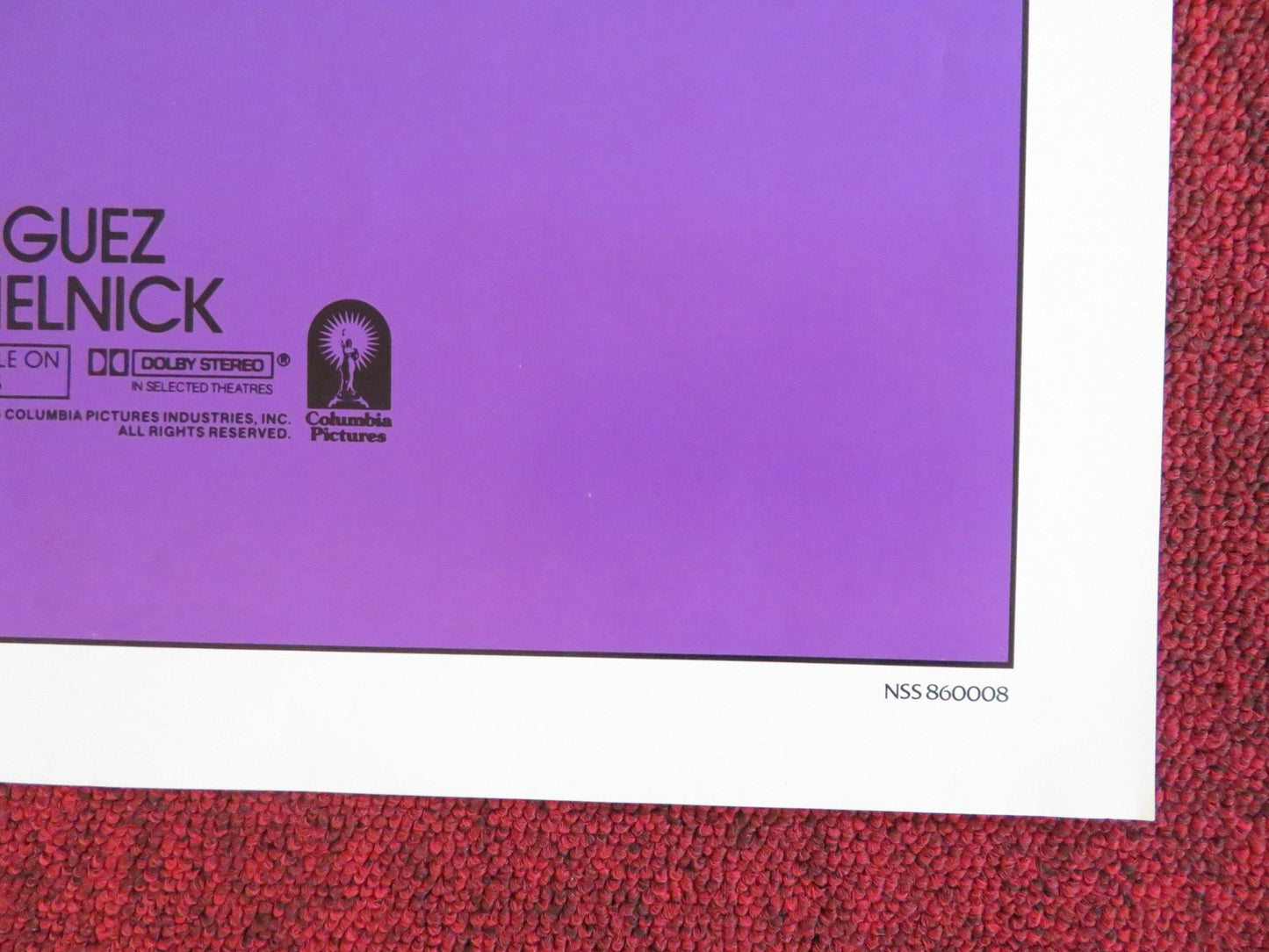 QUICKSILVER FOLDED US ONE SHEET POSTER KEVIN BACON JAMI GERTZ 1986 Rendezvous Cinema Movie posters