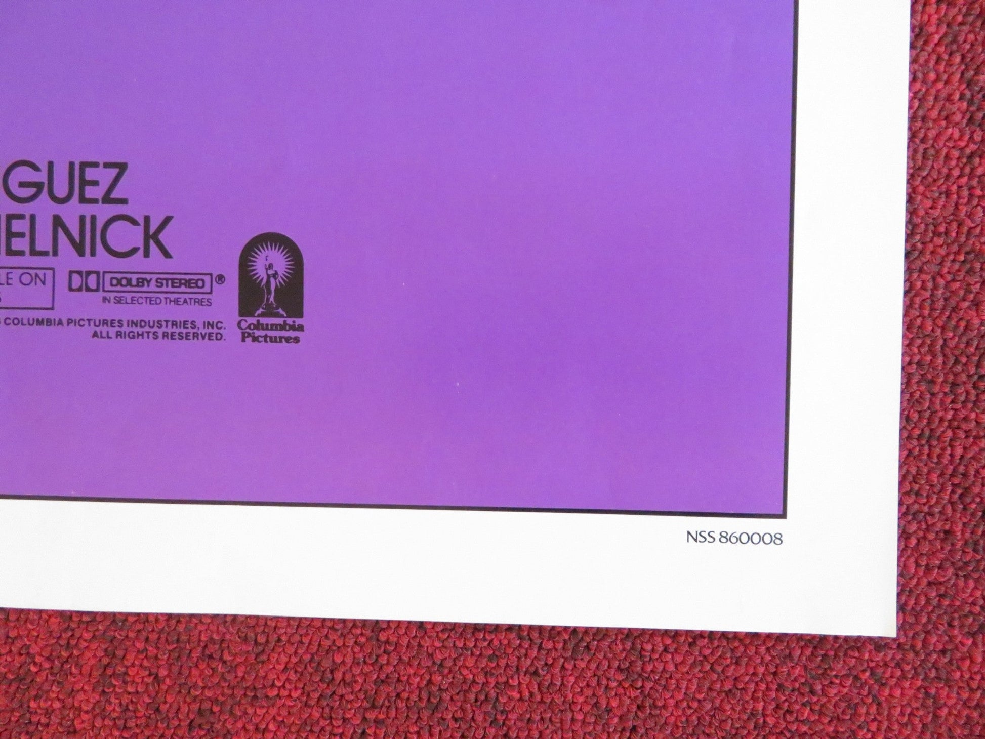 QUICKSILVER FOLDED US ONE SHEET POSTER KEVIN BACON JAMI GERTZ 1986 Rendezvous Cinema Movie posters