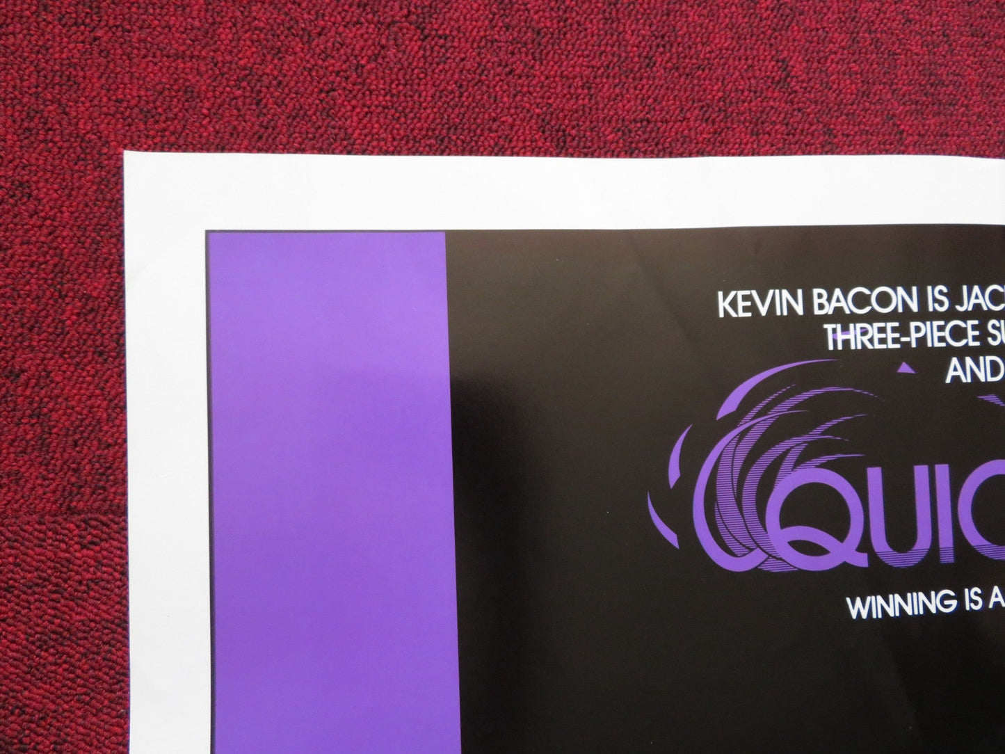 QUICKSLIVER FOLDED US ONE SHEET POSTER KEVIN BACON JAMI GERTZ 1986 Rendezvous Cinema Movie posters