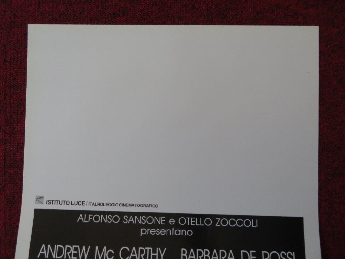 QUIET DAYS IN CLICHY ITALIAN LOCANDINA (27.5"x13") POSTER BARBARA DE ROSSI 1991 Movie posters