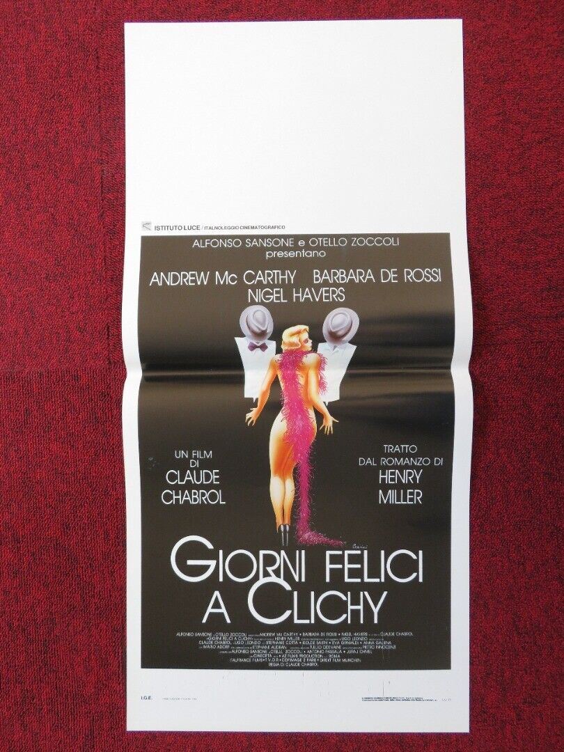 QUIET DAYS IN CLICHY ITALIAN LOCANDINA (27.5"x13") POSTER BARBARA DE ROSSI 1991 Movie posters